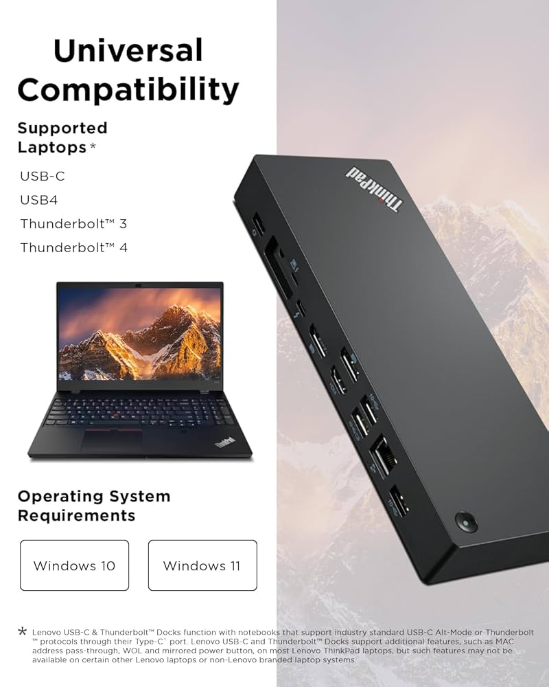 ThinkPad ユニバーサルドック Thunderbolt 4 ThinkPad ユニバーサル Thunderbolt 4 ドックのレビュー